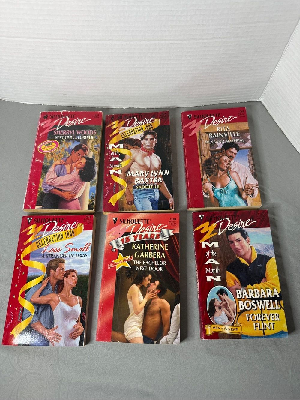 Vintage Silhouette Desire Romance Novel Paperbacks Set Lot of 6 Variety Titles